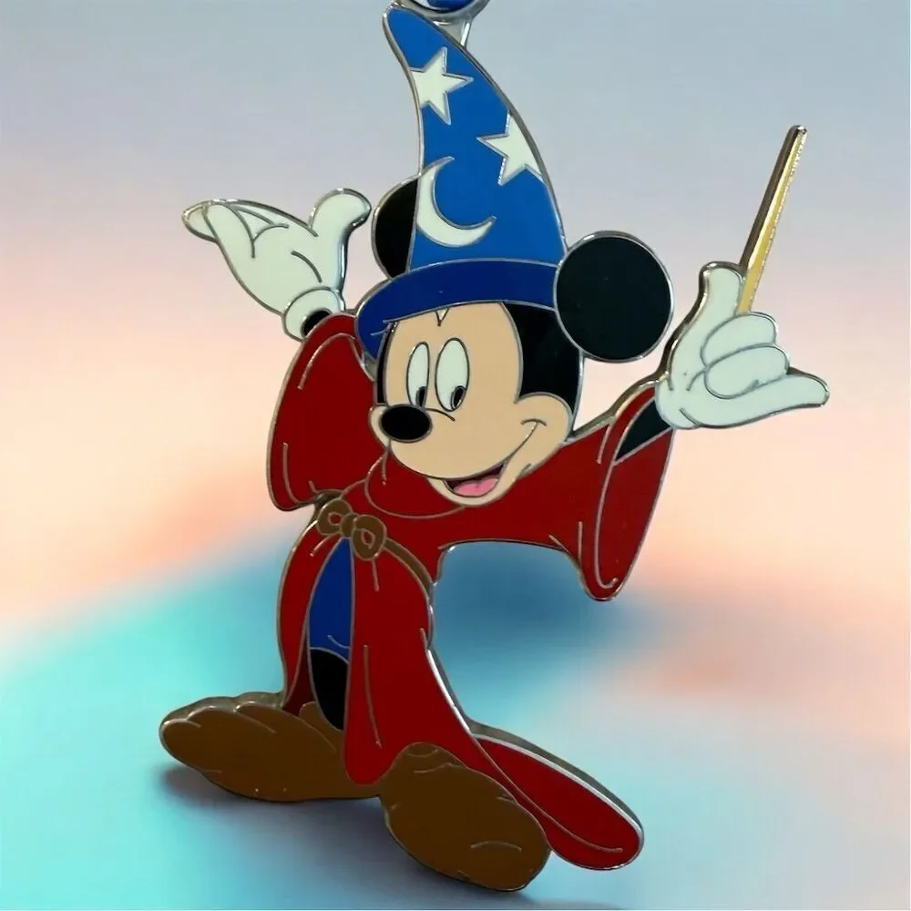 Vintage Disney 2003 Sorcerer Apprentice Mickey Lanyard Collectable Trading Pins